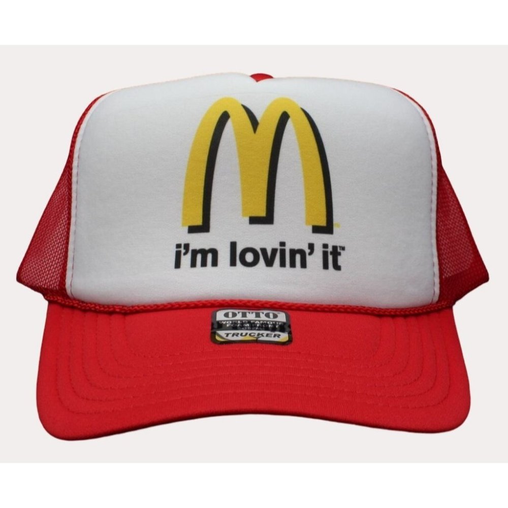 McDonalds Trucker Hat Mesh Cap Snapback Hat Adjustable  i'm lovin it